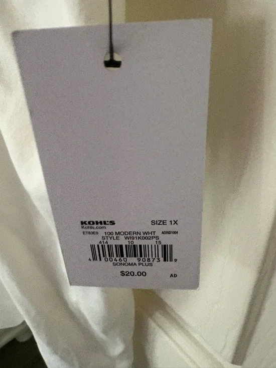 Sonoma White V-Neck Tank Top - Picture 2 of 4